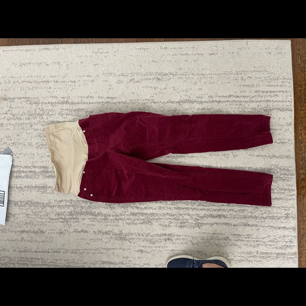 Gap denim over the belly maternity pants, corduroy.  Work once.
